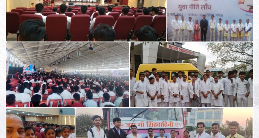 Students Represented the Institute in Yuva Mahapanchayat 2023 at Bhopal and Sagar